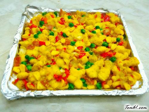 【鸡蛋烤馒头丁】