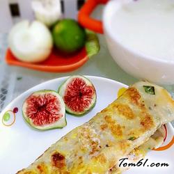 快手早餐---鸡蛋裹饼的做法