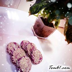 豆浆紫薯芝麻饼的做法