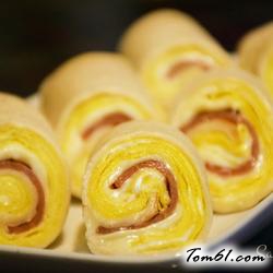 芝士火腿雞蛋卷的做法