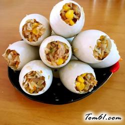咸蛋黄蒸糯米肉的做法