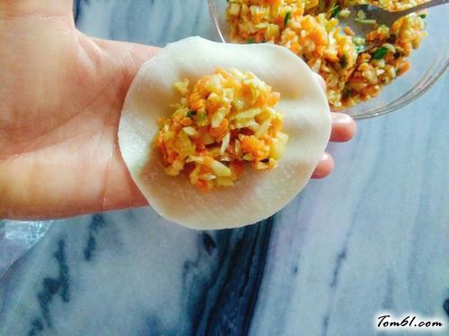 【卷心菜素馅蒸饺子】