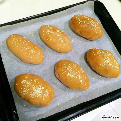 【紫薯蜜豆面包】