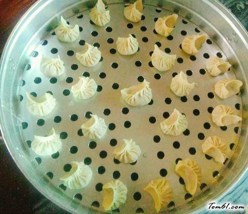 【卷心菜素馅蒸饺子】