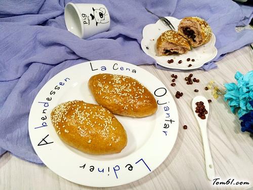 【紫薯蜜豆面包】