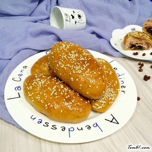 【紫薯蜜豆面包】