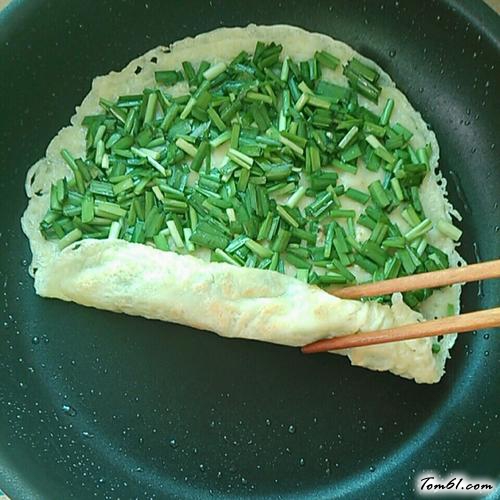 【韭菜卷饼】