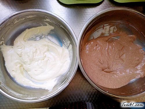 【沙拉肉松双色海绵蛋糕卷】