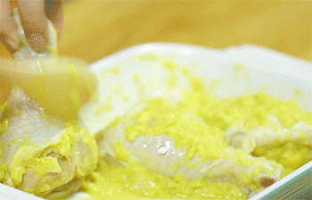 【鲜橙烤鸡腿】去掉柠檬腌料