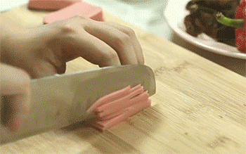 【酸辣汤】切火腿