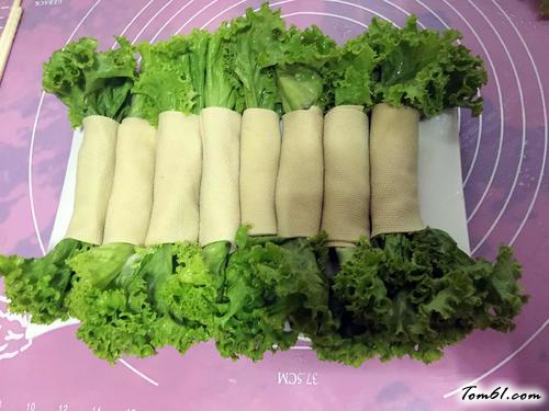 【生菜豆皮卷】