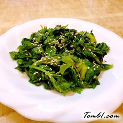 凉拌芹菜叶的做法