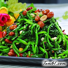 花生菠菜的做法