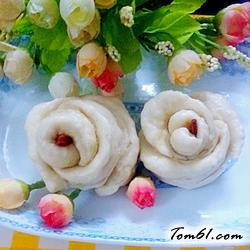 玫瑰花馒头的做法
