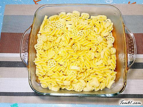 【元貝蝦仁芝士焗意粉】