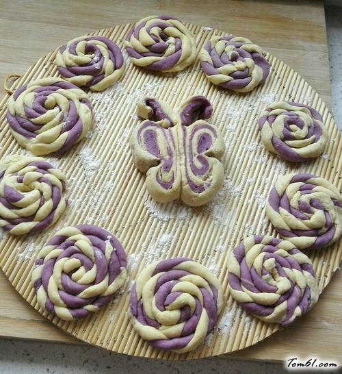 【紫薯麻花馒头】