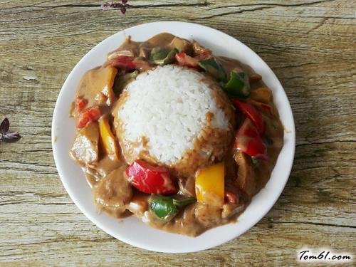 【彩椒素咖喱饭】