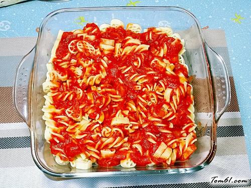 【元貝蝦仁芝士焗意粉】