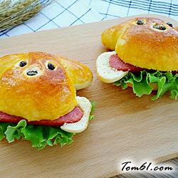 小狗啃骨头汉堡的做法