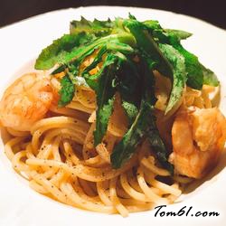 黑胡椒虾肉意大利面的做法
