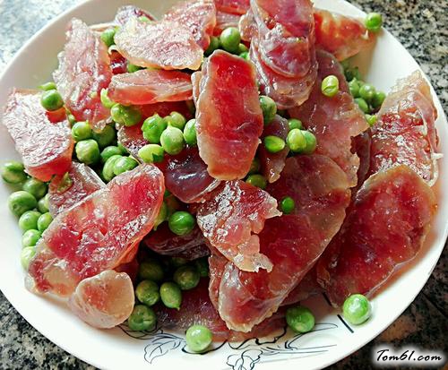 【腊肠豌豆饭】