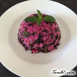 苋菜拌饭的做法
