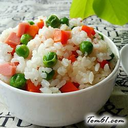 豌豆胡萝卜焖饭的做法