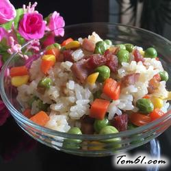 什锦豌豆糯米饭的做法