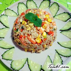 咖哩虾仁炒饭的做法