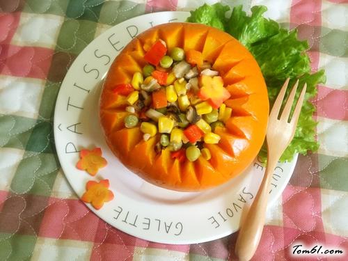 【什锦南瓜蒸饭】