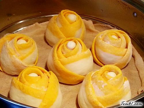 【金边玫瑰馒头】