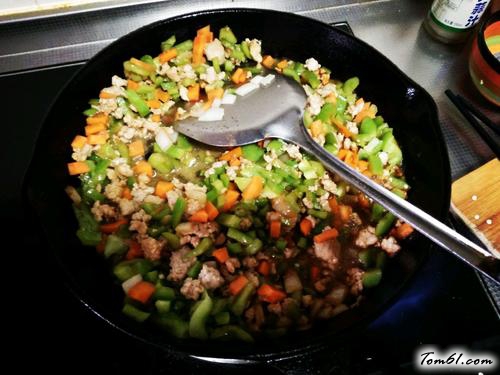 【猪肉青椒打卤面】