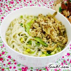 榨菜肉沫面的做法