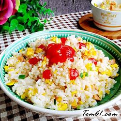 火腿蛋炒饭的做法2