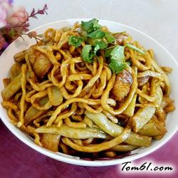 五花肉芸豆焖面的做法