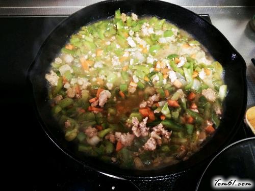 【猪肉青椒打卤面】