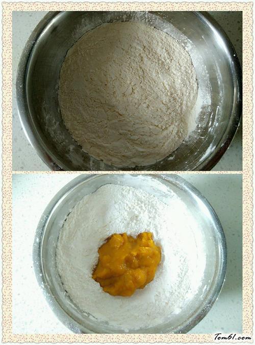 【南瓜豆沙芝麻饼】