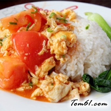 番茄肉片盖浇饭的做法