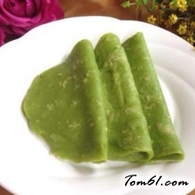 菜汁煎饼的做法
