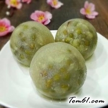 绿豆冰沙球的做法