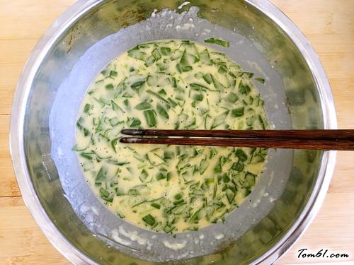 【油菜鸡蛋饼】