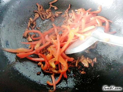 【彩椒肉丝千张卷】