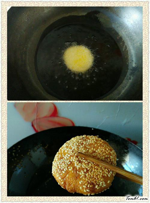 【南瓜豆沙芝麻饼】