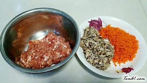 【开口烧麦——香菇胡萝卜鲜肉馅】