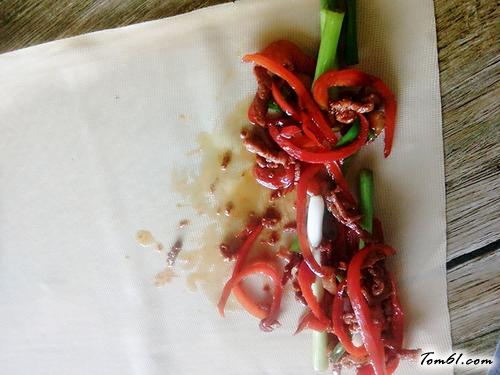 【彩椒肉丝千张卷】