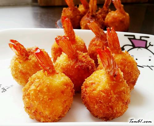 【土豆泥虾球】