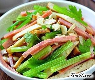 火腿凉拌芹菜的做法，怎么做好吃