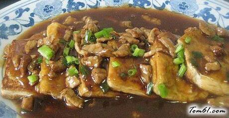 肉丝烧豆腐的做法