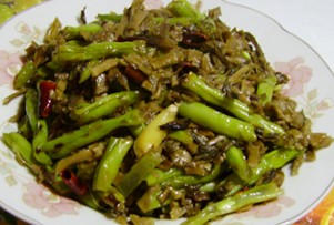 梅干菜炒四季豆的三种做法