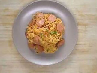 把泡面做成了意大利面